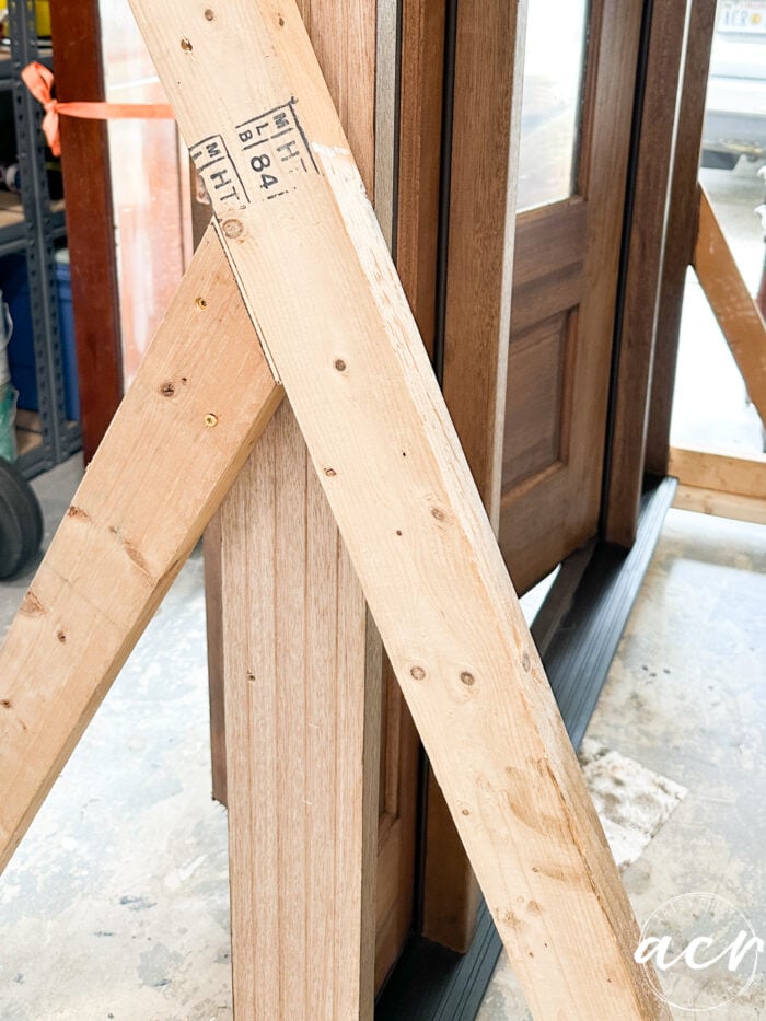wood frame door