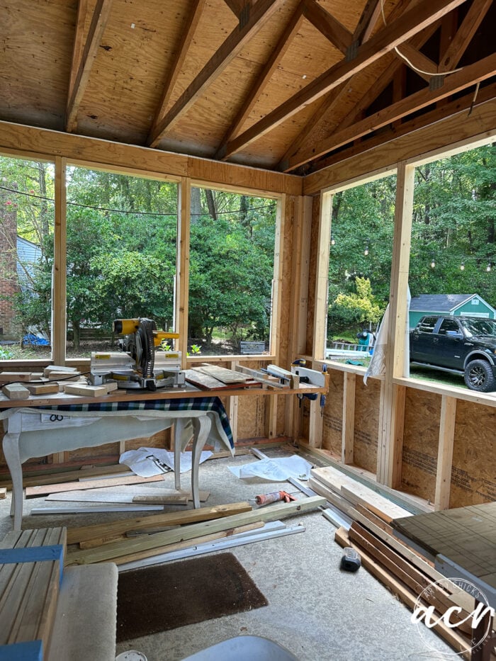room in the middle of construction