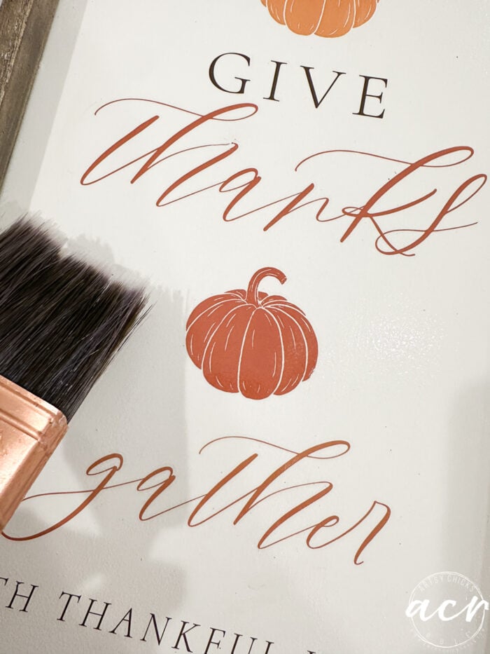 using a brush to apply topcoat