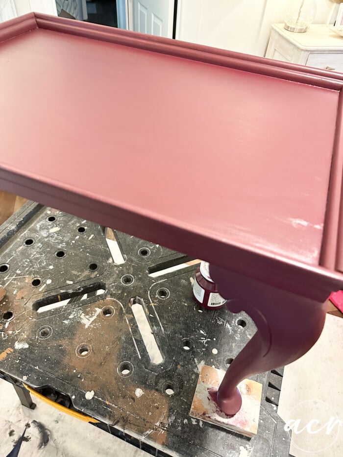 finished painted table