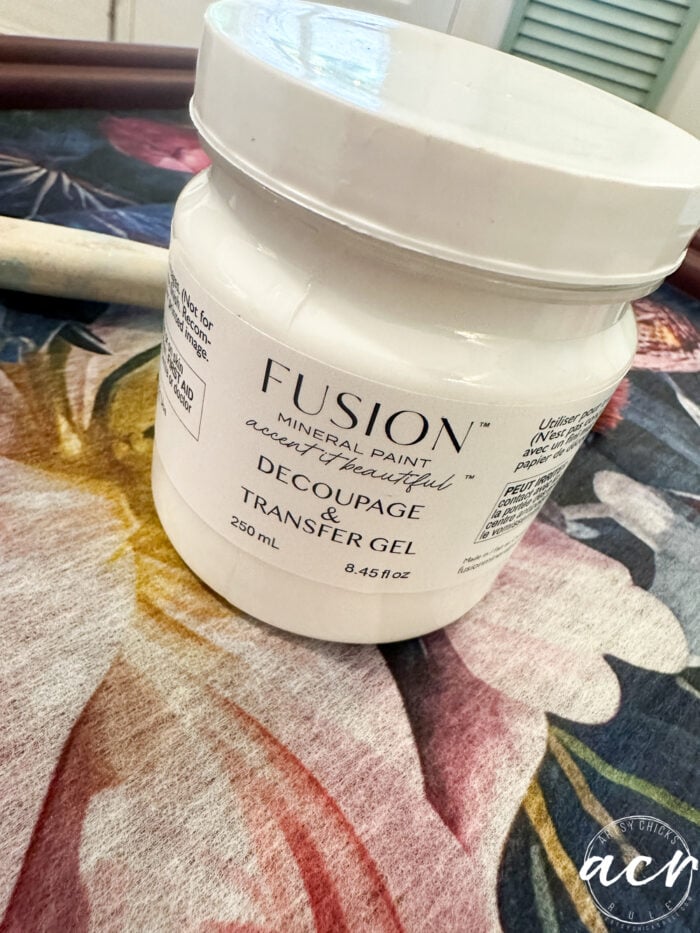 decoupage gel in jar