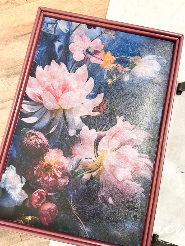 gloss topcoat over decoupage fiber paper