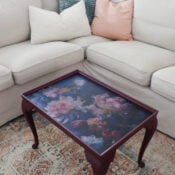 Fiber Paper Decoupage Table Makeover artsychicksrule-8