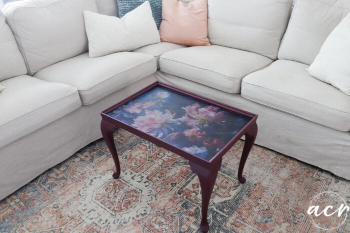 table finish with couch