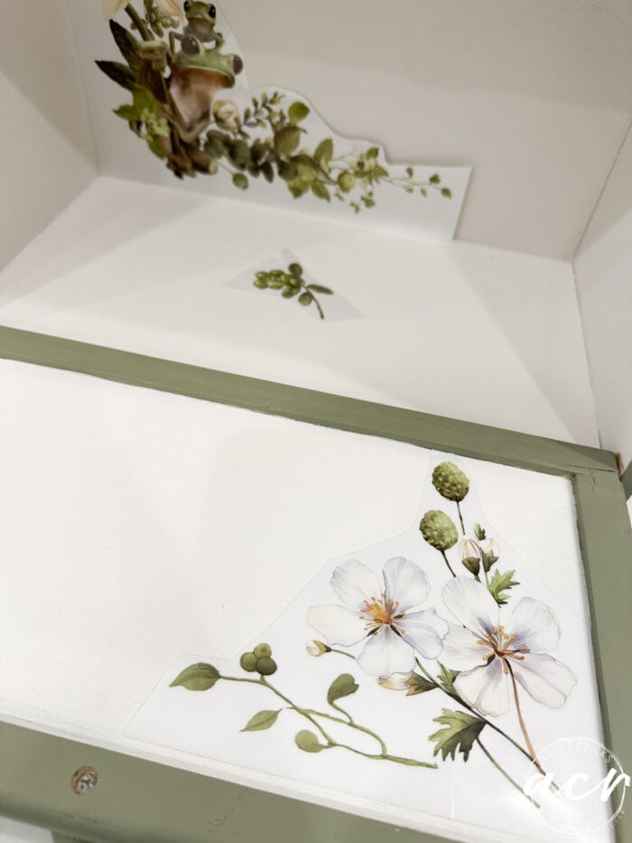 arranging transfers on bread box