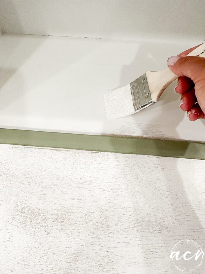 painting inside of bread box white
