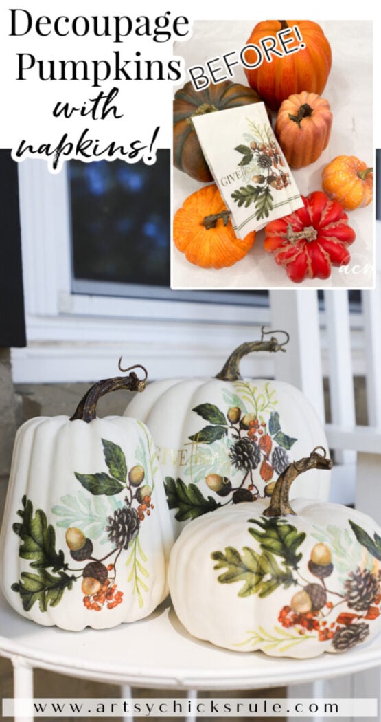 Decoupage Pumpkins with Napkins (and more!)