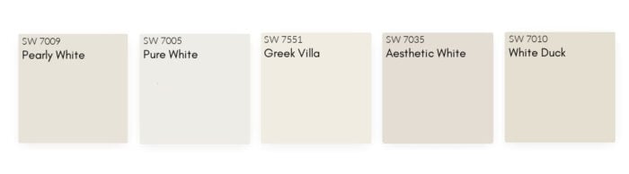 SW warm white color chips