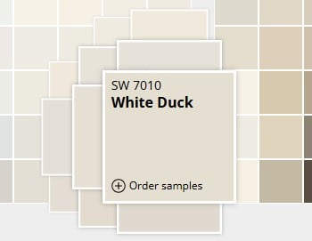white duck color chip