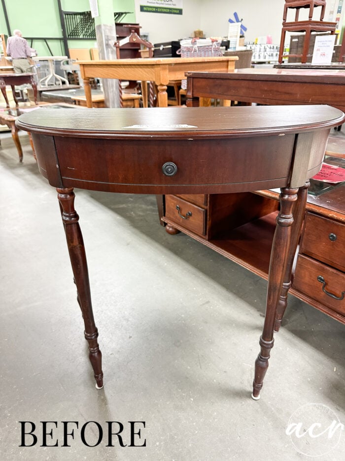 Mesa Demilune Brown de antemano
