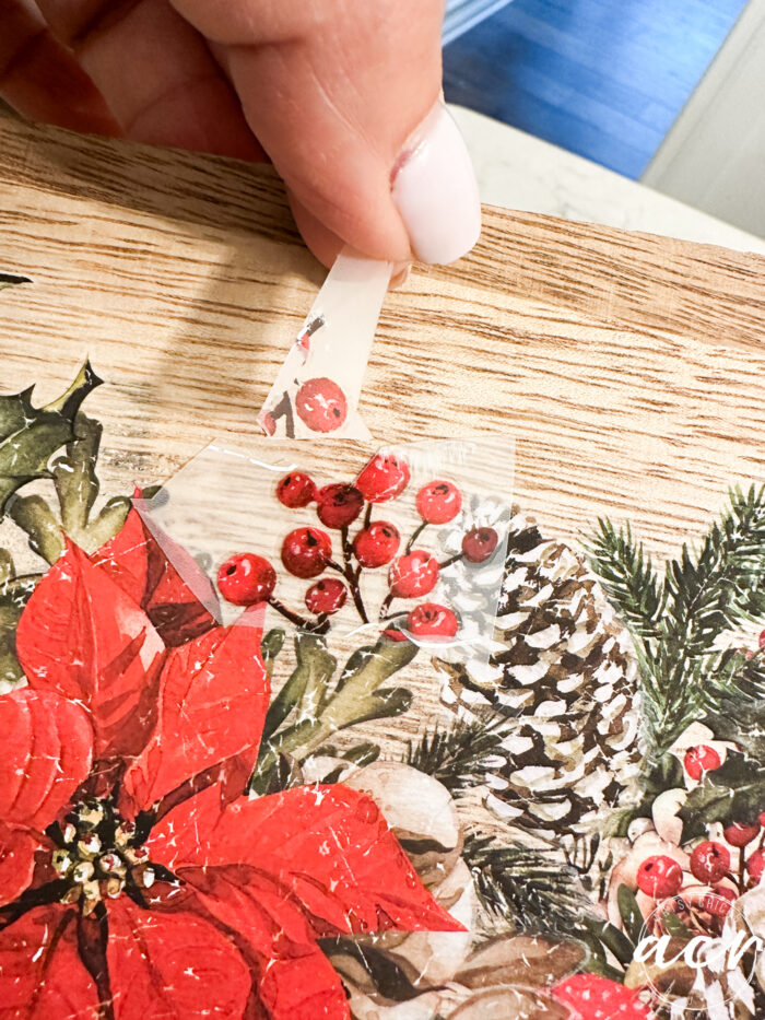 adding more red berries around transfer