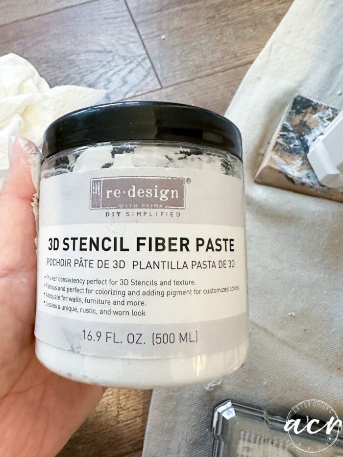 Pasta de fibra de plantilla 3D de vidrio