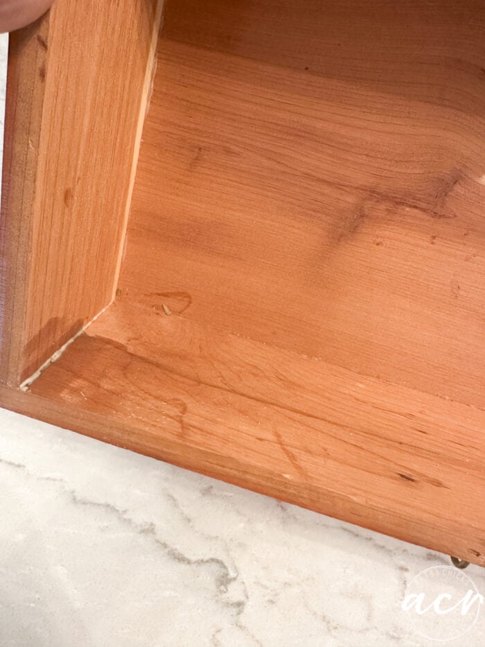 inside of box with crack fixed
