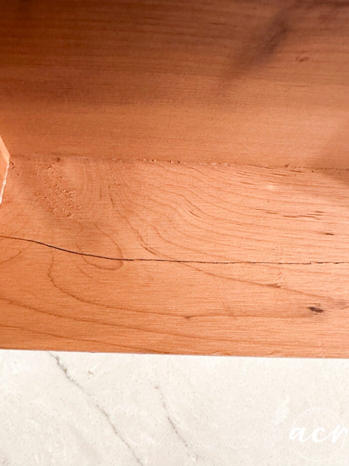 crack on cedar box