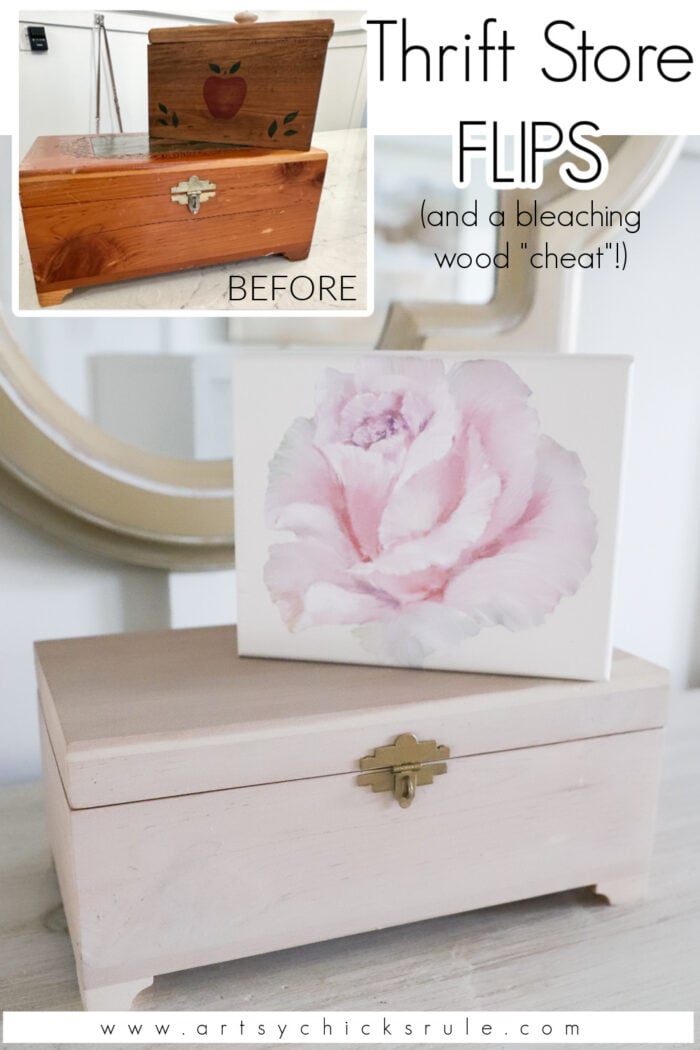 Flipping smalls and thrifty finds! I'm sharing a ridiculously simple bleached wood "cheat" too! artsychicksrule.com