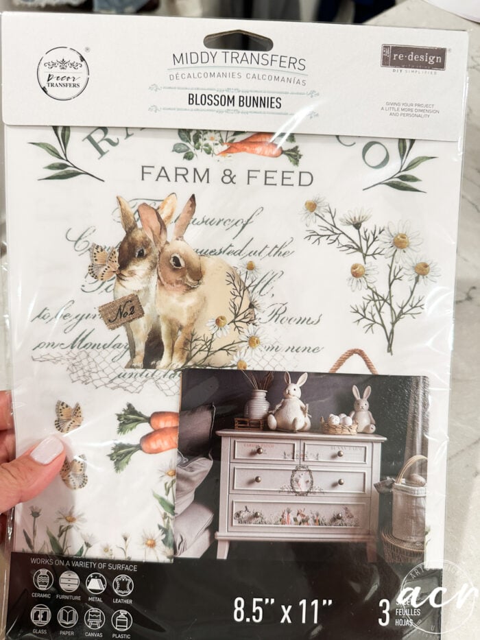 package of bunny transfers