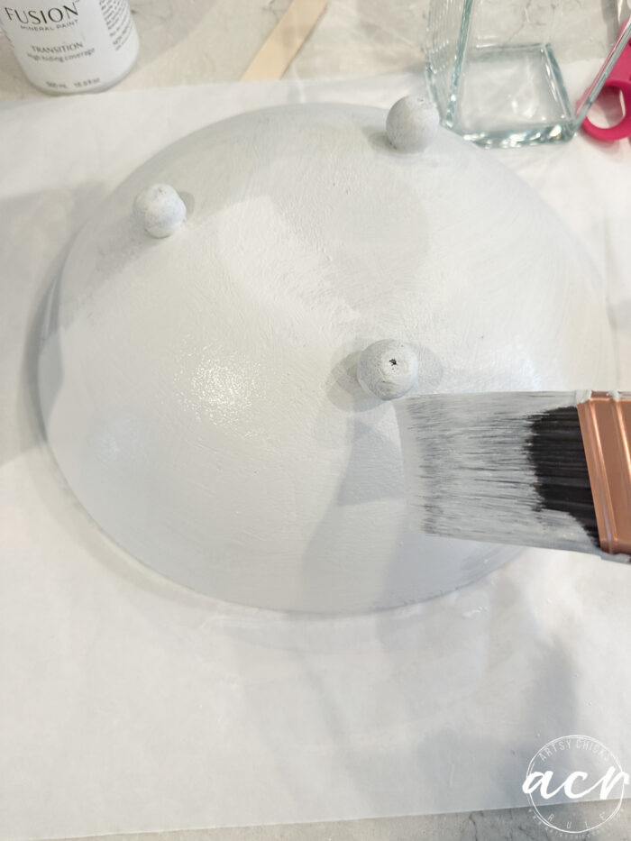 painting wood bowl white