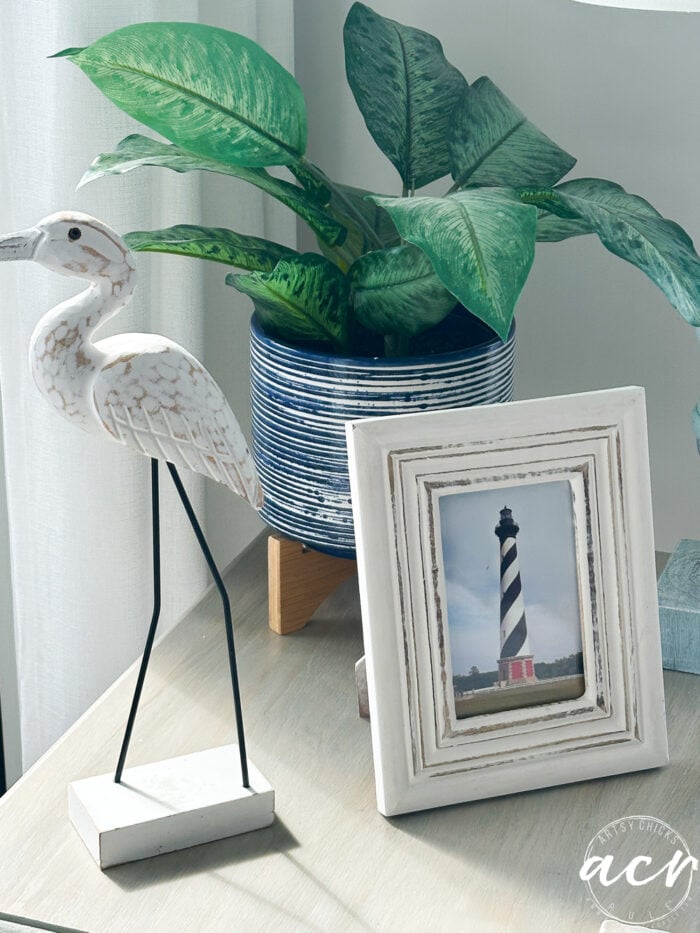table top decor and frame lighthouse photo