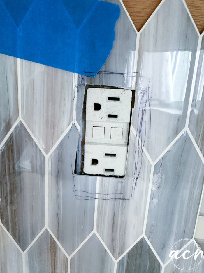cutting out for outlets