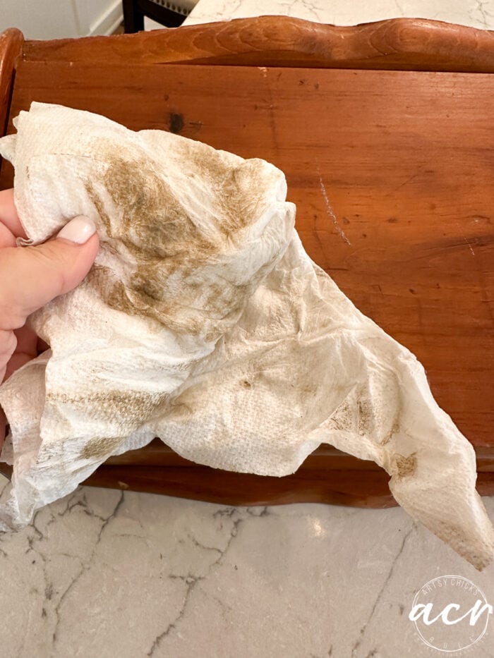 dirty rag from cleaning bread box