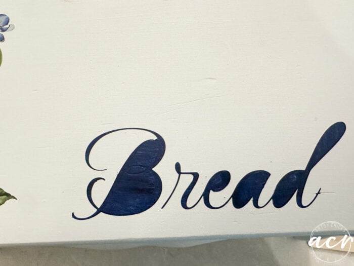 stencil pulled up from being painted