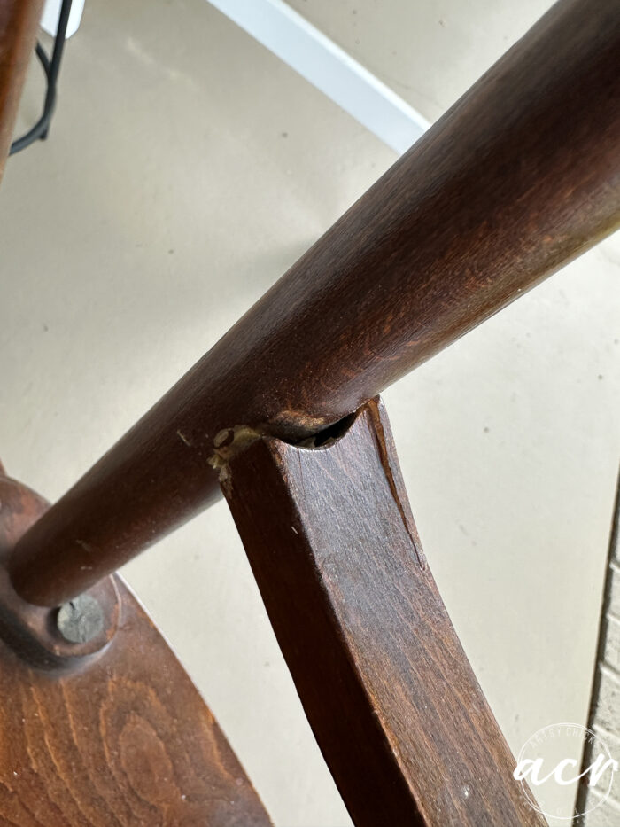 close up of repair needed