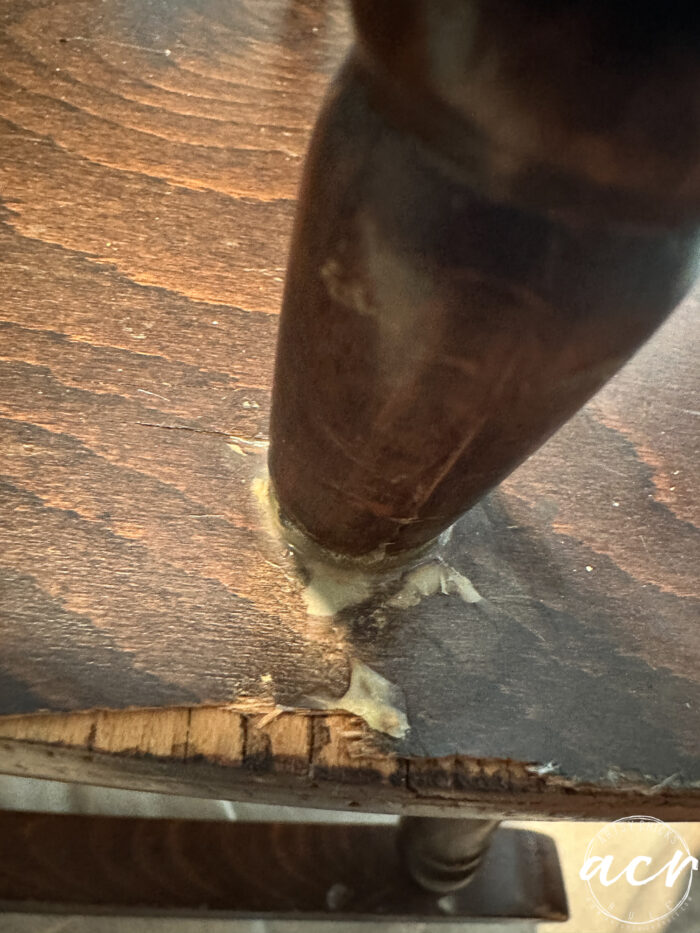 glue inthe handles