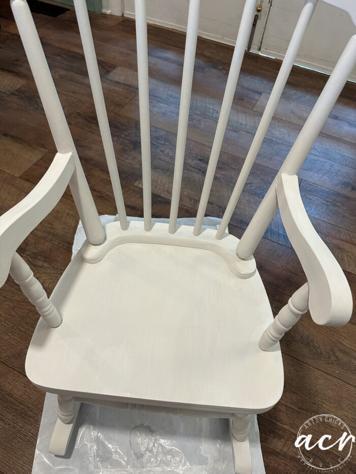 white painted rocker