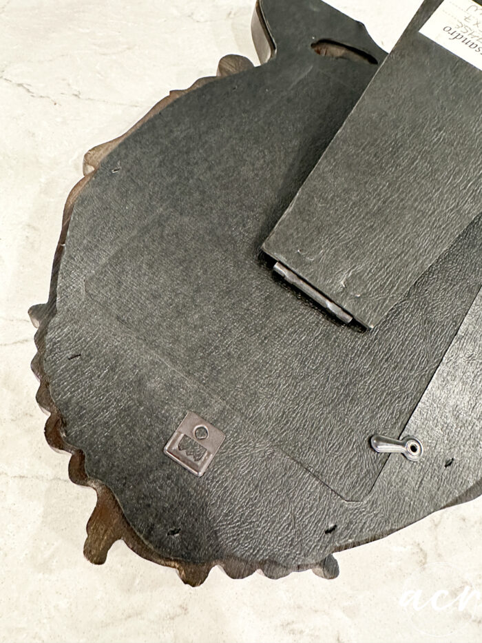 back of picture frame