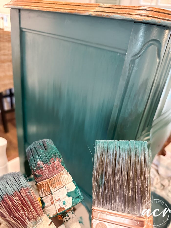 blending the light blue in with the darker blue
