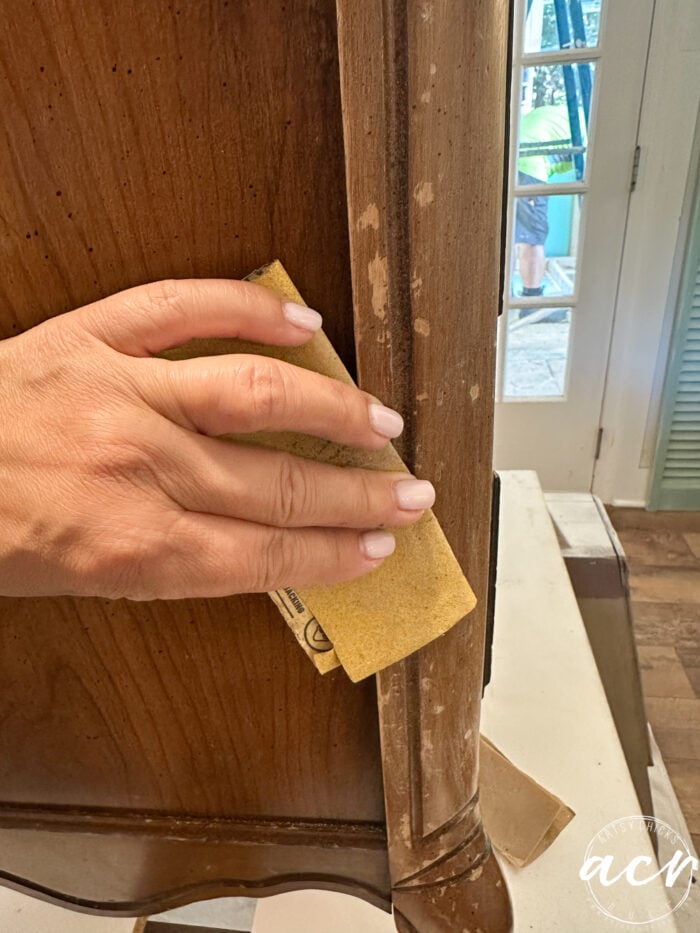 sanding nightstand