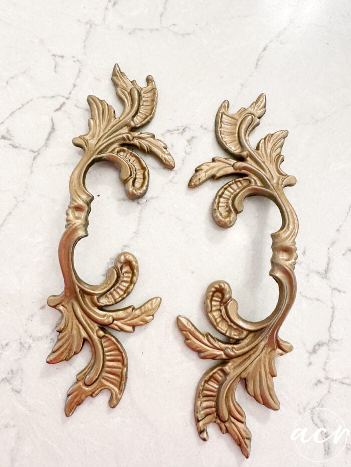 bright and shiny gold hardware