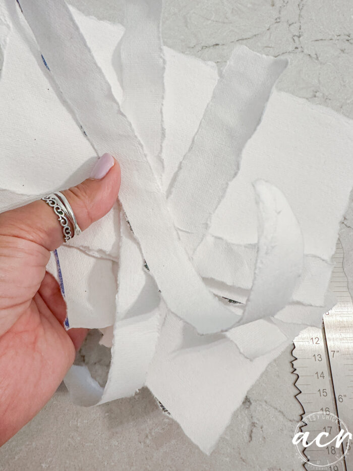 all the cut scraps in my hand
