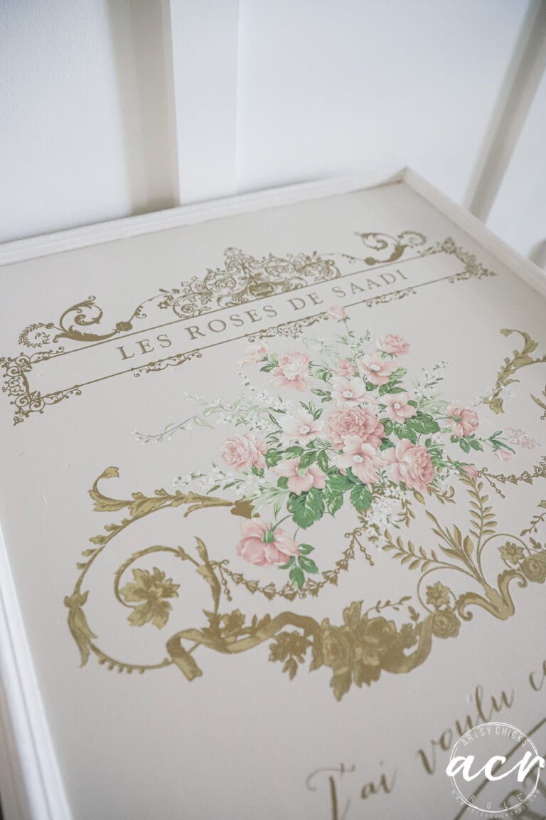 French Country Style Side Table Makeover