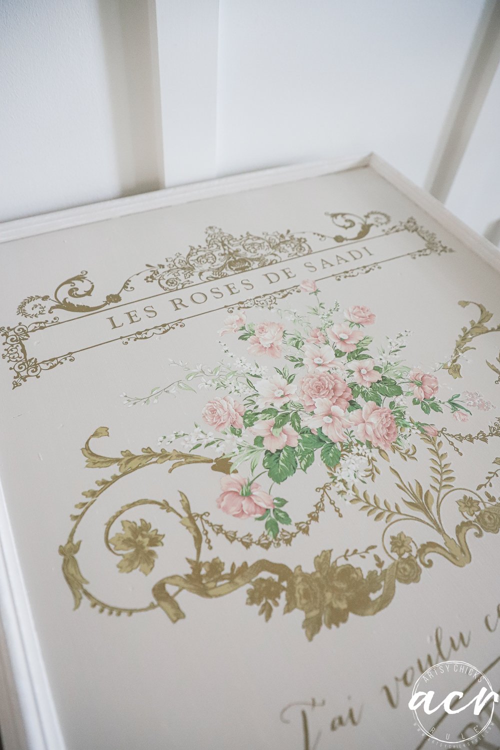 French Country Style Side Table Makeover