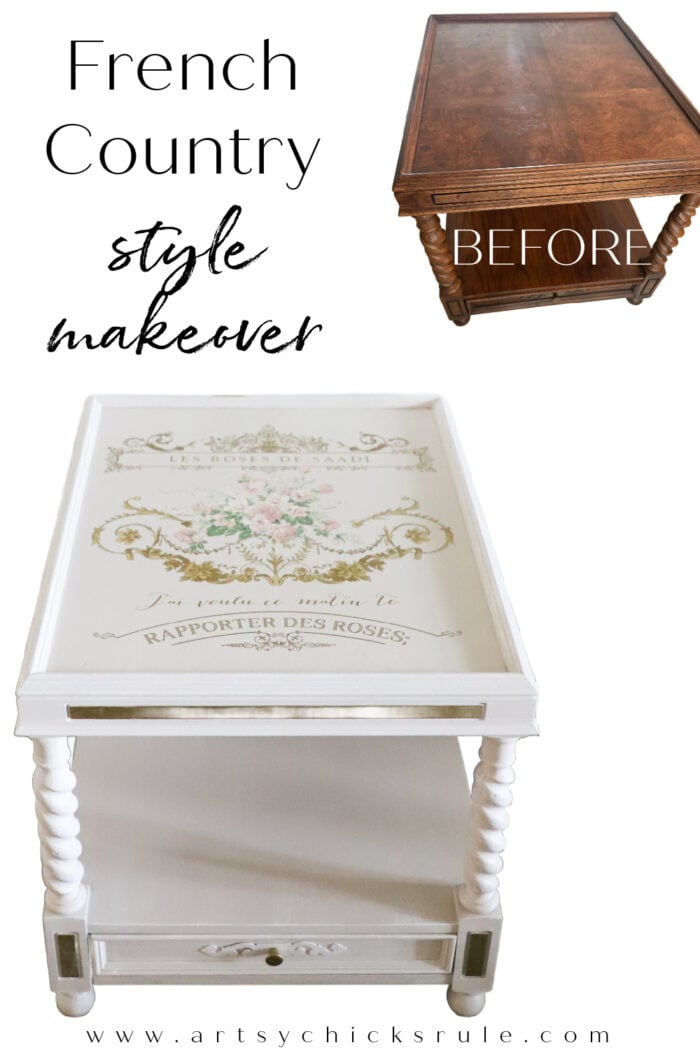 wood table before and after