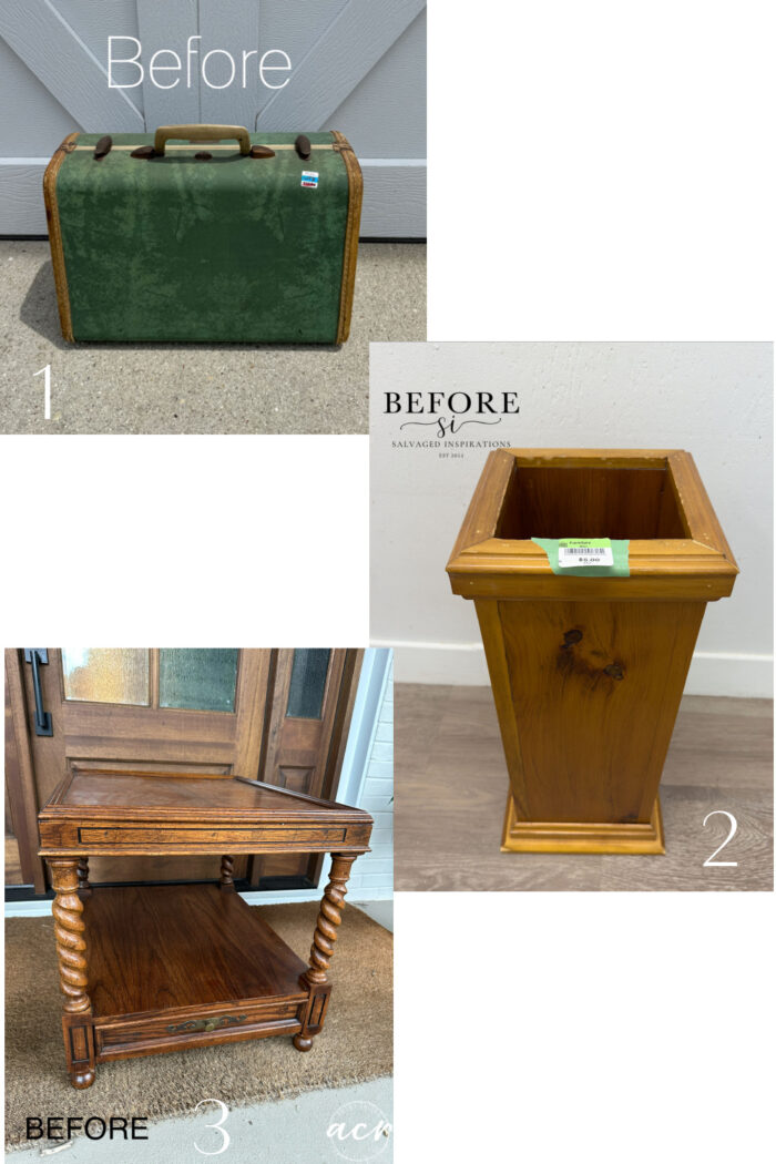 3 pieces before makeovers