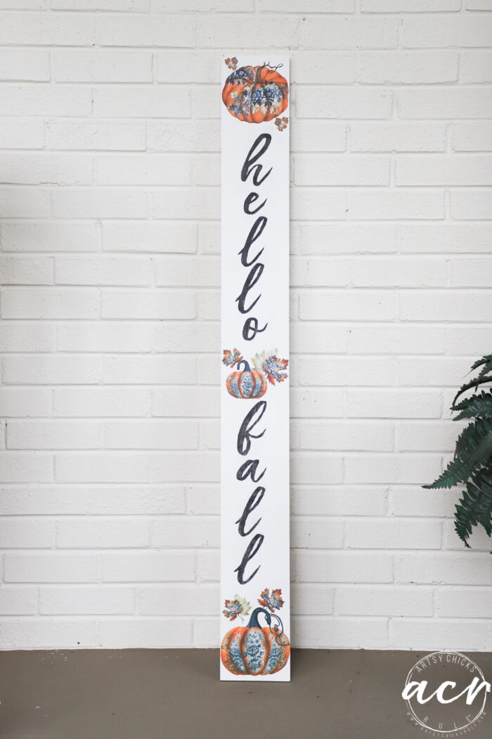 hello fall porch sign