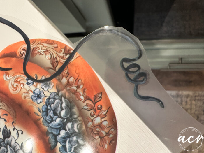 pumpkin with curly vine