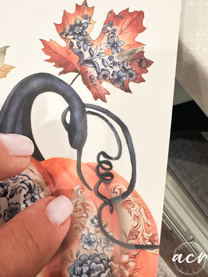 curly vine cut off and replaced elsewhere