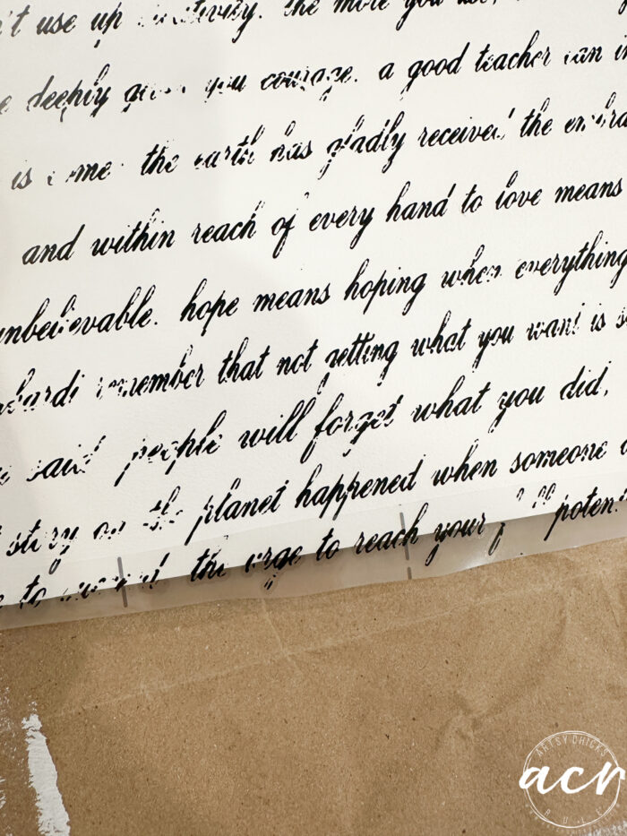 script transfer addition to bottom of print