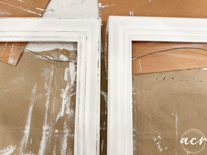 one sanded and one not frames
