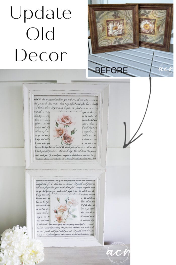 before and after of framed print art