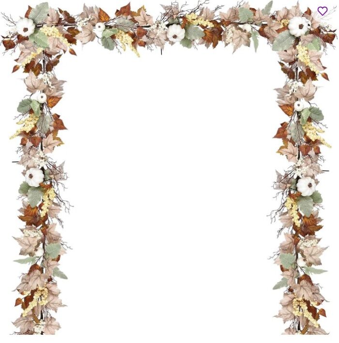 leaves and pumpkins garland