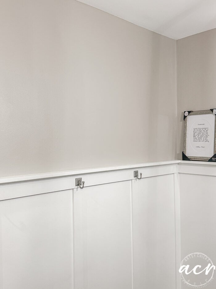 painted wall with anew gray