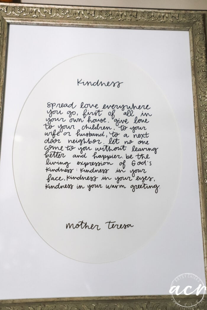 kindness print from mother teresa