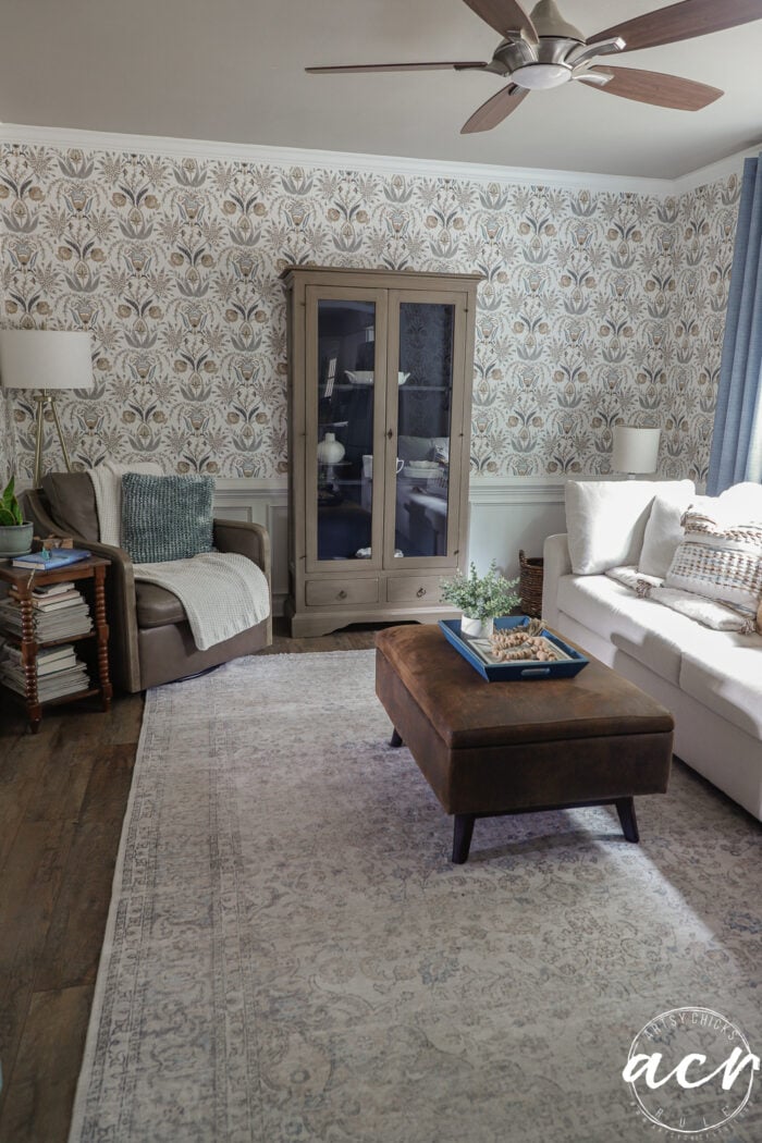 cabinet with doors closed in room