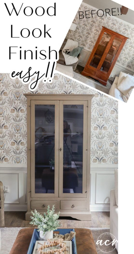 Paint a wood look finish...so quick and easy with paint and stain!