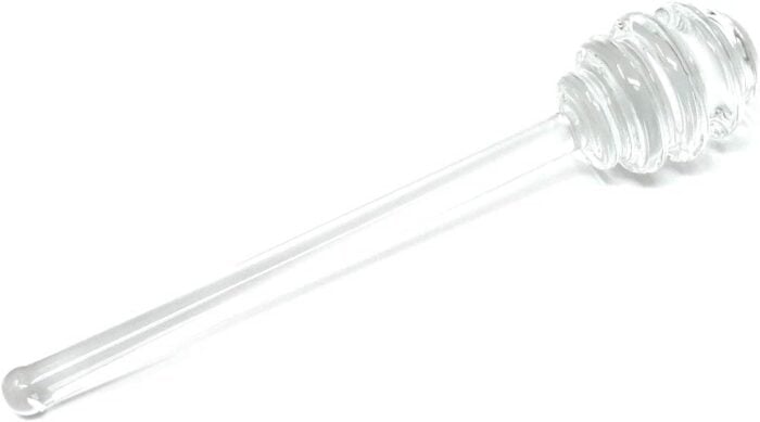 glass honey dipper