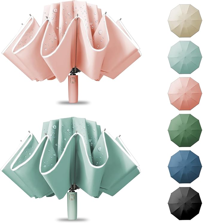 pink and aqua umbrella